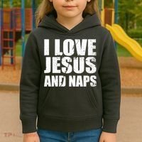 I Love Jesus And Naps Kids Hoodie thumb 3