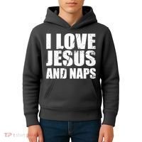 I Love Jesus And Naps Kids Hoodie thumb 4