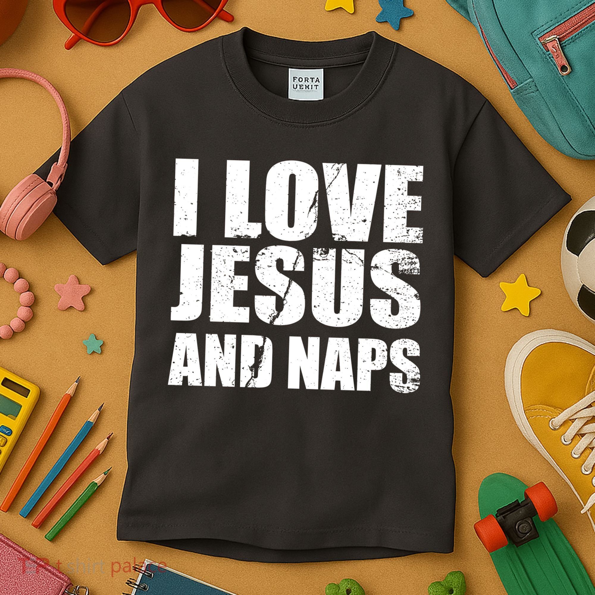 I Love Jesus And Naps Kids T-Shirt