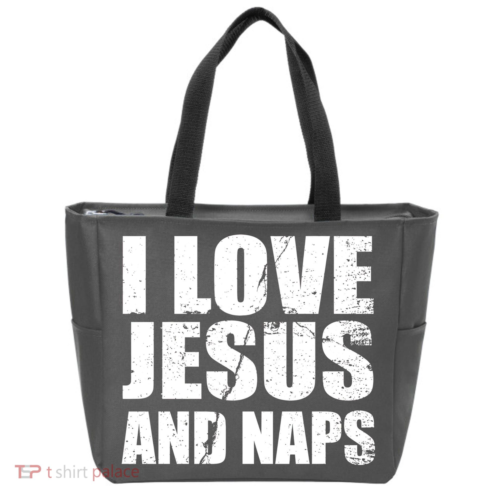 I Love Jesus And Naps Tote Bag