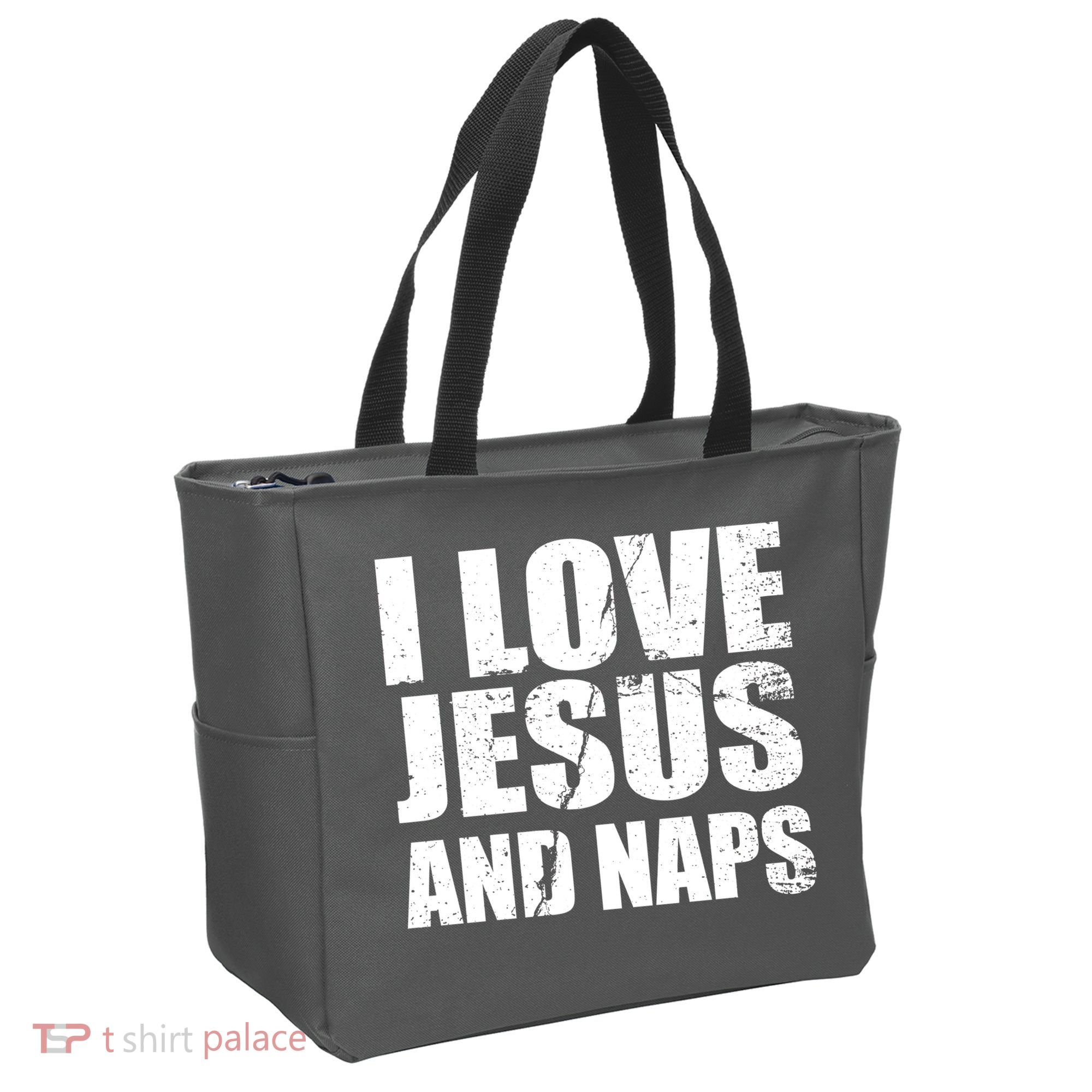 I Love Jesus And Naps Tote Bag