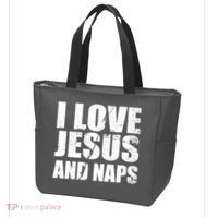 I Love Jesus And Naps Tote Bag thumb 3