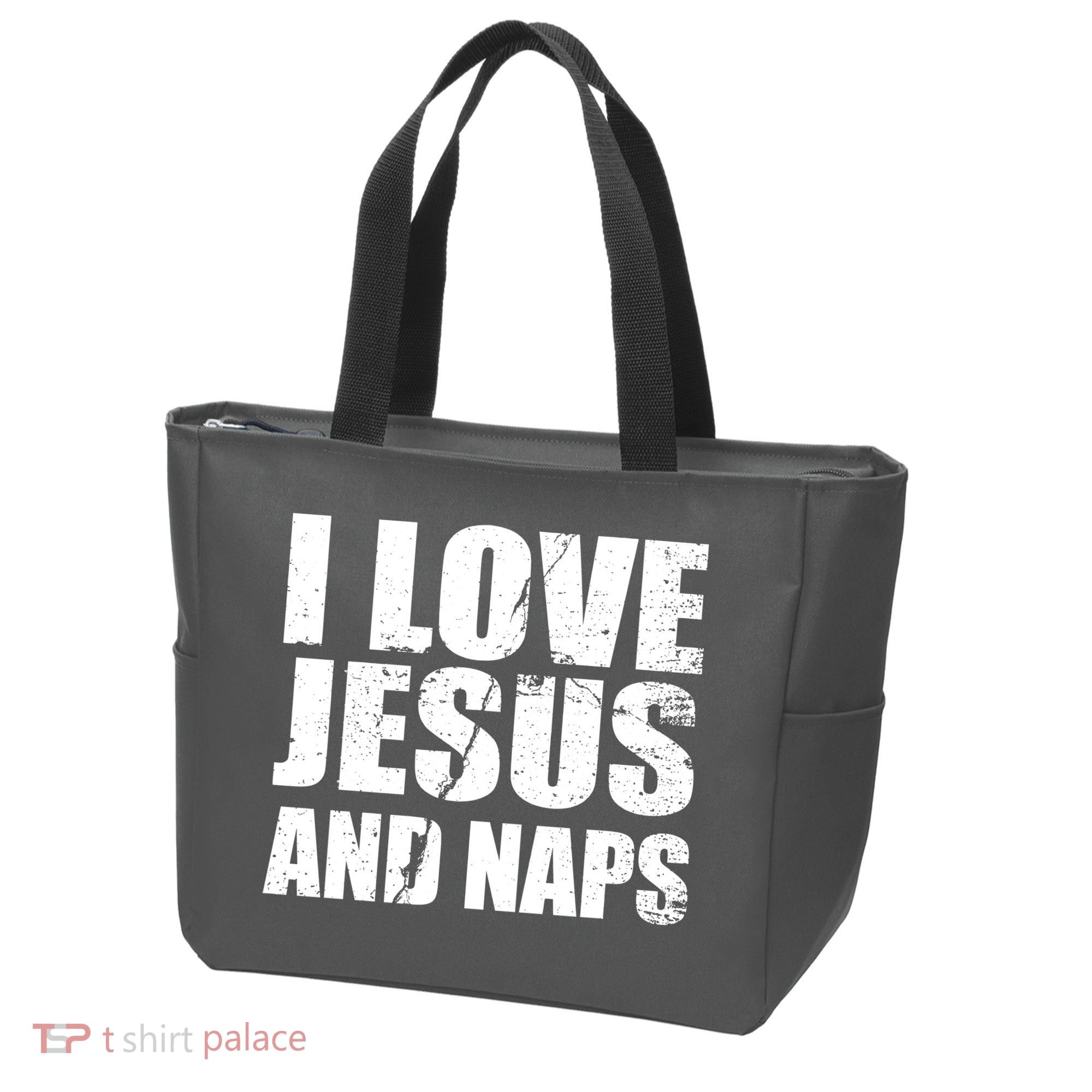 I Love Jesus And Naps Tote Bag