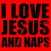 I Love Jesus And Naps Santa Hat thumb 1