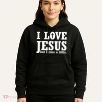 I Love Jesus But I Cuss A Little Hoodie thumb 5