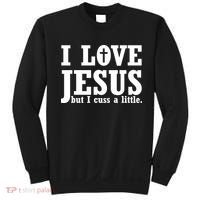 I Love Jesus But I Cuss A Little Sweatshirt thumb 0