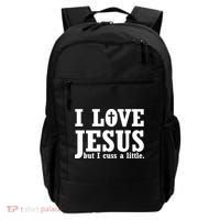 I Love Jesus But I Cuss A Little Backpack thumb 0