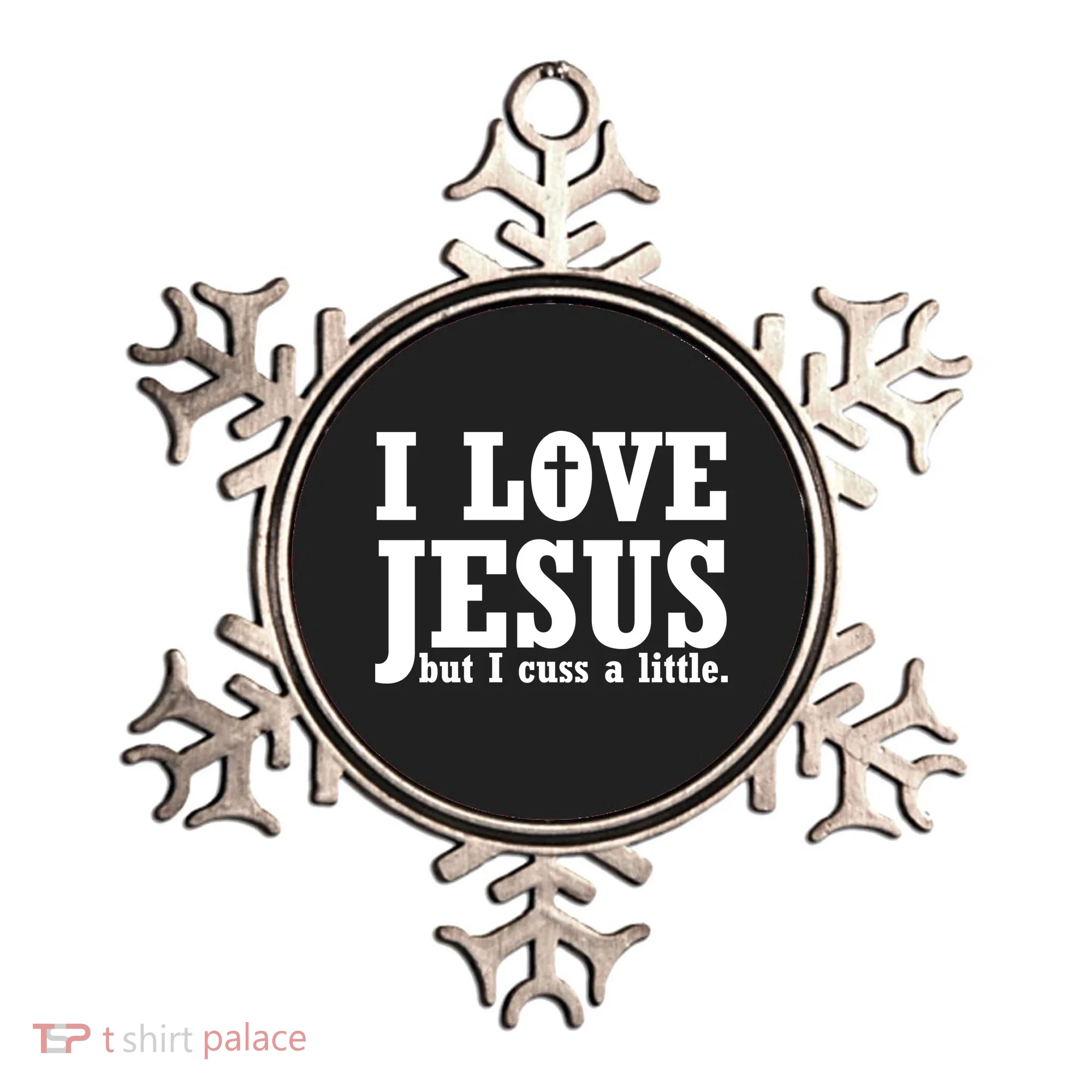 I Love Jesus But I Cuss A Little Ornament