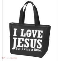 I Love Jesus But I Cuss A Little Tote Bag thumb 3