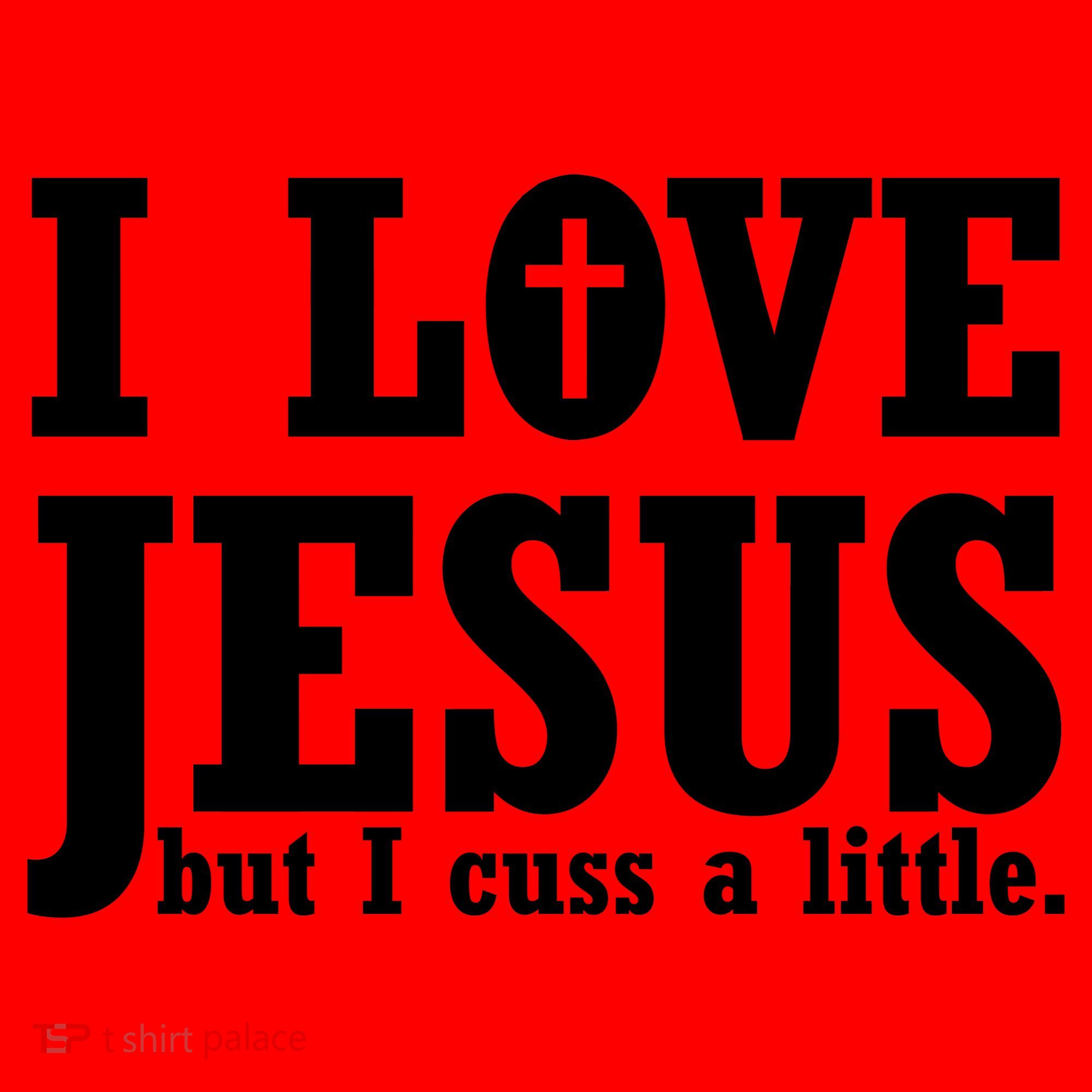 I Love Jesus But I Cuss A Little Santa Hat
