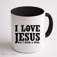 I Love Jesus But I Drink A Little Coffee Mug thumb 1