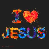 I Love Jesus Paint Splatter Women's Sweatshirt thumb 2