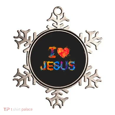 I Love Jesus Paint Splatter Ornament