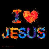 I Love Jesus Paint Splatter Women's Tank Top thumb 5