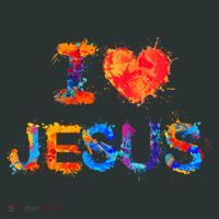I Love Jesus Paint Splatter Long Sleeve Shirt thumb 2