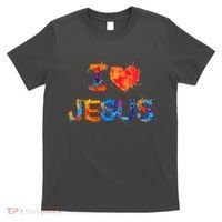 I Love Jesus Paint Splatter T-Shirt thumb 0