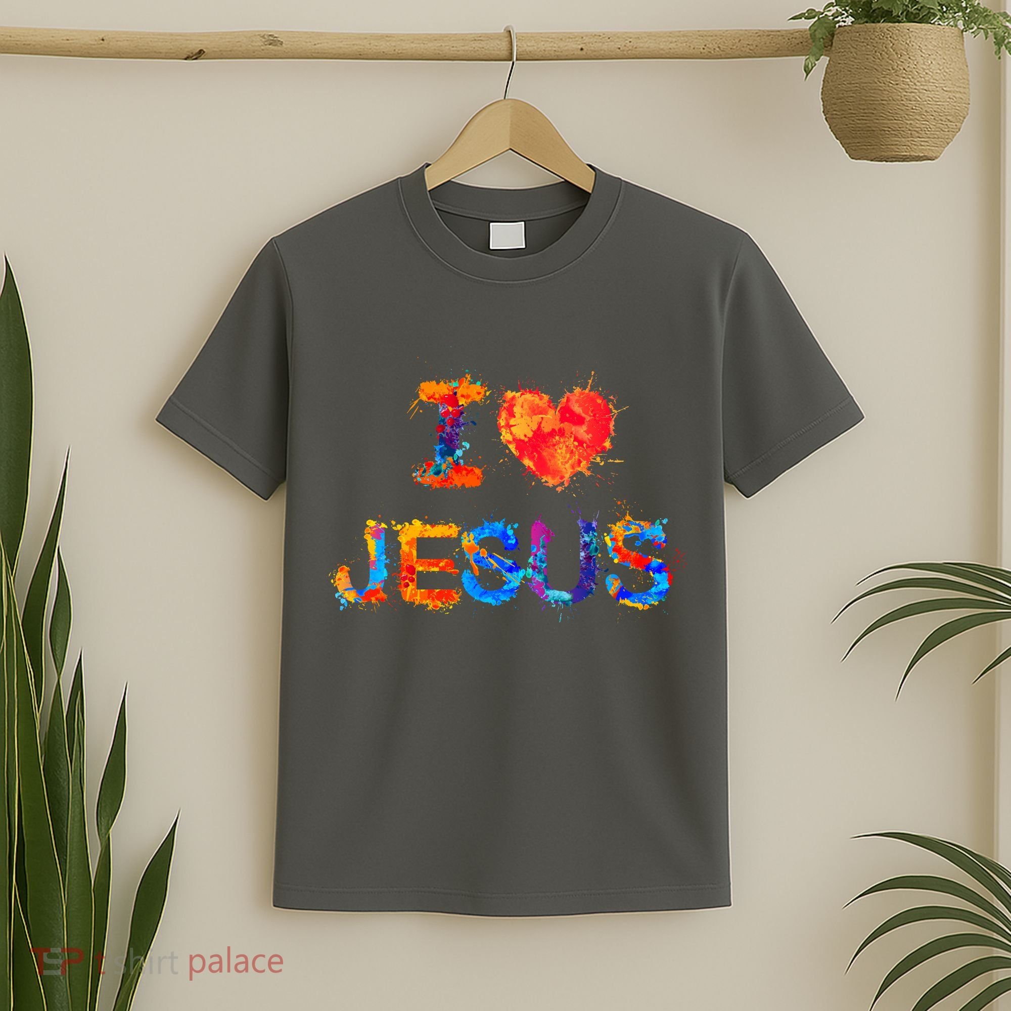 I Love Jesus Paint Splatter T-Shirt
