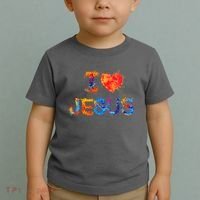 I Love Jesus Paint Splatter Toddler T-Shirt thumb 2
