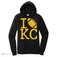 I Love Kansas City Football Fan Women's Hoodie thumb 0