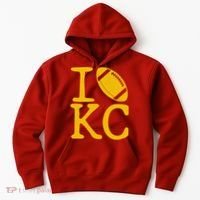 I Love Kansas City Football Fan Hoodie thumb 0