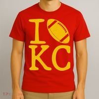 I Love Kansas City Football Fan T-Shirt thumb 3