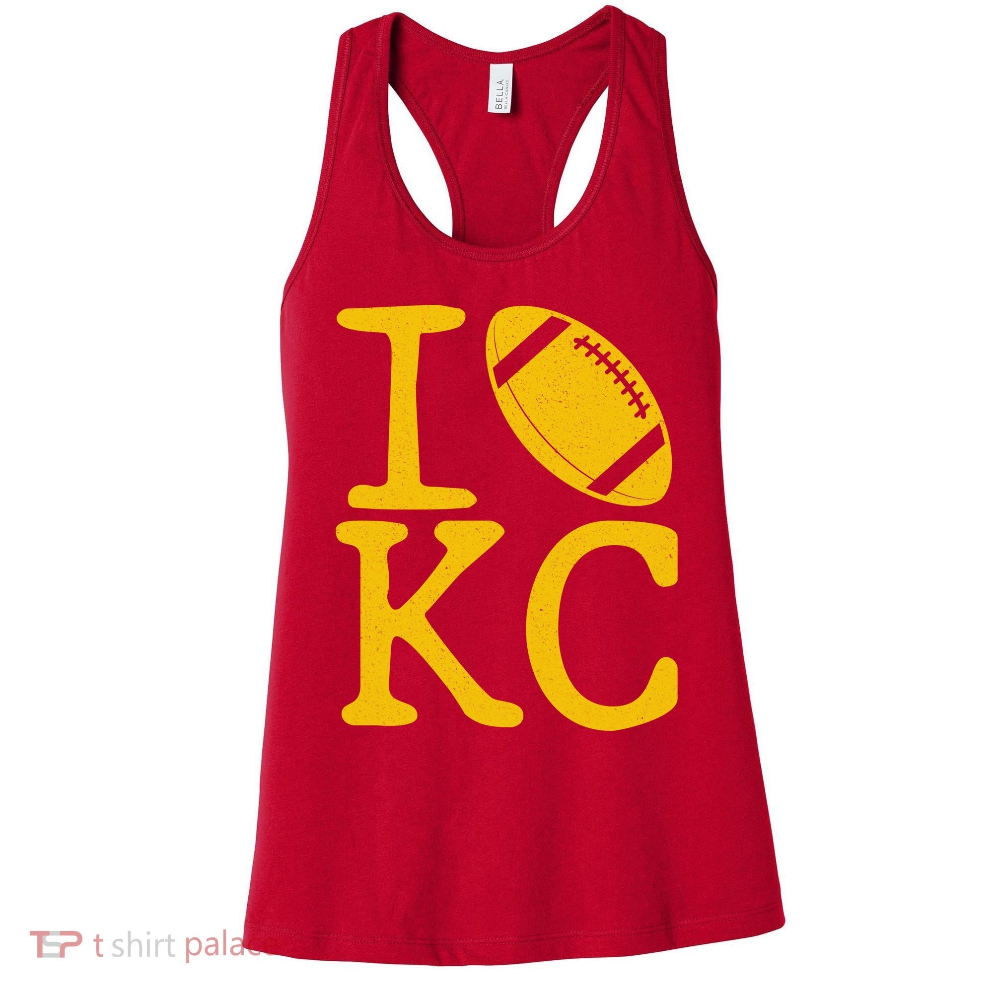 I Love Kansas City Football Fan Women's Tank Top
