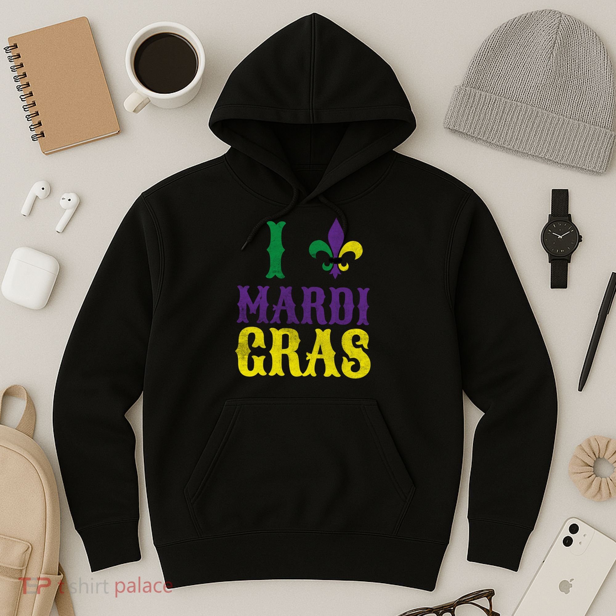 I Love Mardi Gras Hoodie