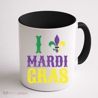I Love Mardi Gras Coffee Mug thumb 1