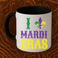 I Love Mardi Gras Coffee Mug thumb 2
