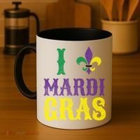 I Love Mardi Gras Coffee Mug thumb 4