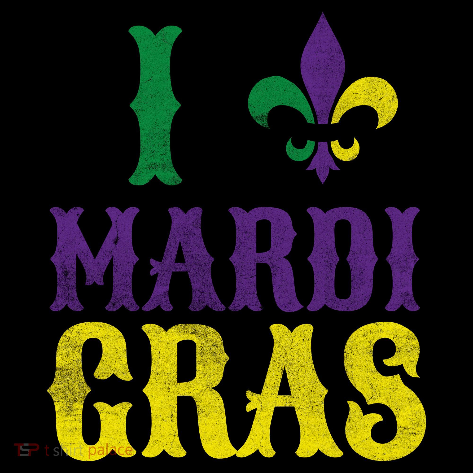 I Love Mardi Gras Baby Bodysuit