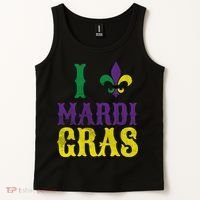 I Love Mardi Gras Tank Top thumb 2