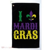 I Love Mardi Gras Golf Towel thumb 0