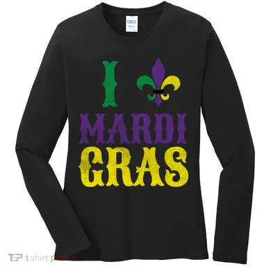 I Love Mardi Gras Women's Long Sleeve Shirt