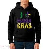 I Love Mardi Gras Kids Hoodie thumb 4