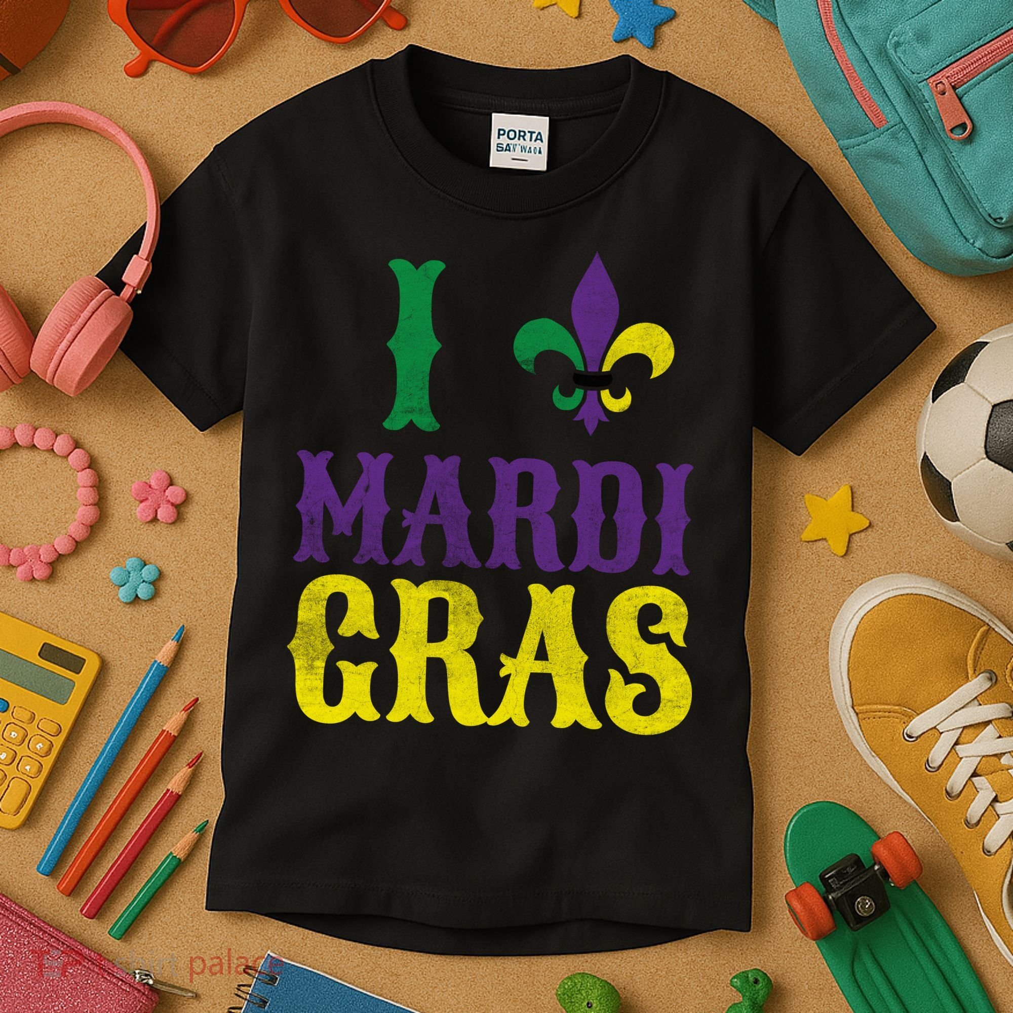 I Love Mardi Gras Kids T-Shirt