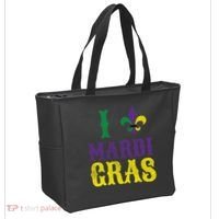 I Love Mardi Gras Tote Bag thumb 2
