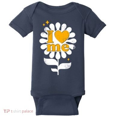 I Love Me Flower Baby Bodysuit