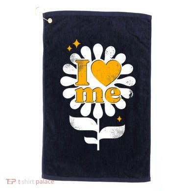 I Love Me Flower Golf Towel