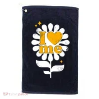 I Love Me Flower Golf Towel thumb 0