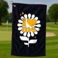 I Love Me Flower Golf Towel thumb 1