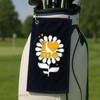 I Love Me Flower Golf Towel thumb 2