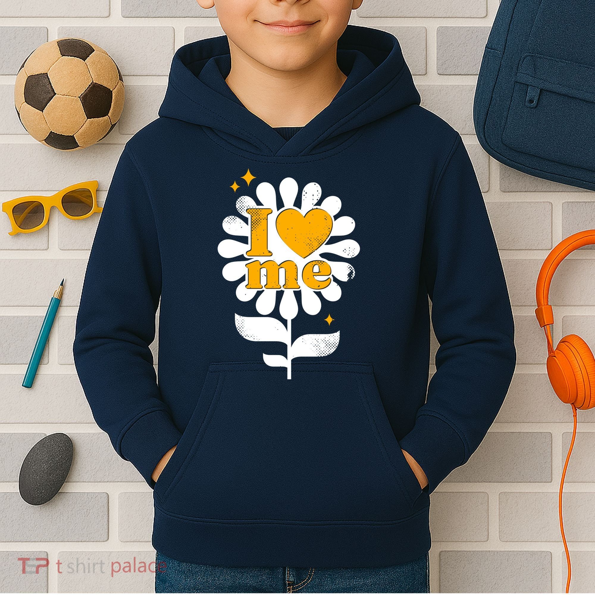I Love Me Flower Kids Hoodie
