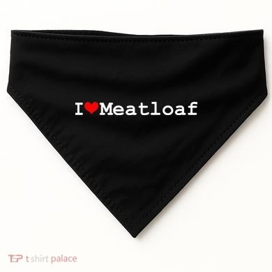 I Love Meatloaf USA-Made Doggie Bandana