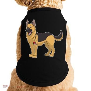 I Love Mom Tattoo German Shepard Doggie Tank