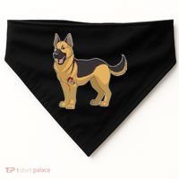 I Love Mom Tattoo German Shepard USA-Made Doggie Bandana thumb 0