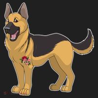 I Love Mom Tattoo German Shepard Beanie thumb 2