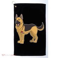 I Love Mom Tattoo German Shepard Golf Towel thumb 0