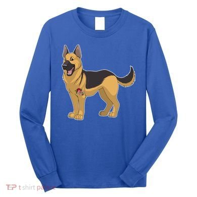 I Love Mom Tattoo German Shepard Long Sleeve Shirt