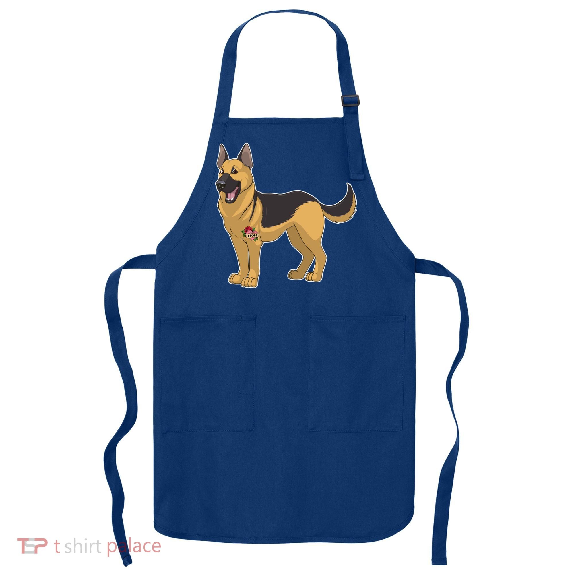 I Love Mom Tattoo German Shepard Apron
